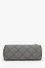 Versace Black/White Quilted Wool Medusa Pochette Shoulder Bag