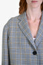 Sofie D'Hoore Grey/Yellow Check Pea Coat Size 38