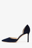 Jimmy Choo Navy Suede 'Esther 85' Pumps Size 39.5