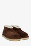 Miu Miu Brown Suede Shearling-Lined Ankle Boots Size 41