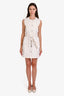 Hermès White/Brown Denim 'Anchor Chain' Print Sleeveless Mini Dress Size 36