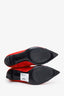 Pre-loved Chanel™ Red/Black Suede Pointed Toe Gabrielle Ankle Boots Size 38.5