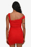 Majorelle Red Sheer Polka Dots 'Audrina' Mini Dress Size XS