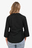 James Perse Black Cotton Three Quarter Sleeve Top Size 4