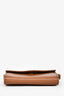 Miu Miu Brown Leather Compact Wallet On Strap