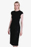 Pre-loved Chanel™ Black Cashmere Silk Blend Sleeveless Sequined Lace Skirt Dress Size 38