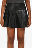 Bardot Black Vegan Leather Pleated Mini Skirt Size 4