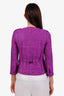 Akris Punto Purple Silk Cotton Cropped Blazer Jacket Size 2
