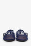 Alaïa Navy Leather-Trimmed Fishnet Ballet Flats Size 39
