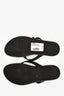 Louis Vuitton Black/White Rubber Monogram Logo Bow Flip Flops Size 36