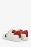 Gucci Cream Leather Ace Stripe Low Top Sneakers Size 36.5