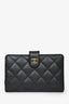 Pre-loved Chanel™ 2015/16 Black Caviar Leather L-Zip Wallet