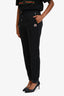 Moncler Black Cotton Logo Patch Draw Strings Sweat Pants Size S