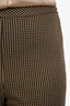 Rosetta Getty Brown Herringbone Flared Pants Size XL