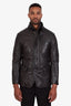 Pal Zileri Black Leather Jacket Size 40 Mens