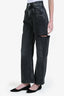 Maison Margiela Black Denim Cut-Out Straight Leg Jeans Size 36