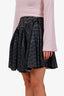 Alaïa Paris Black/White Cotton Eyelet Mini Skirt Size 38