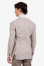 Canali Beige Linen Blend Single-Breasted Blazer Size 31 Men's