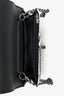 Longchamp Silver Snakeskin Embossed Cavalcade Wallet On Chain