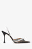 Mach & Mach Grey PVC Crystal and Pearl Mules Size 40