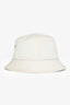 Bottega Veneta White Patterned Buckle Hat Size M
