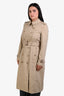 Burberry Beige Chelsea Long Heritage Trench Coat Size 10 US
