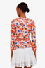 Isabel Marant Pink/Blue Floral Printed Stretch Blouse Size 34