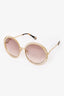 Chloe Gold Carolina Round Sunglasses