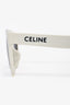 Celine White Acetate Cat Eye Sunglasses