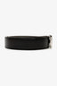 Hermès Black/Grey Leather H Belt Size 100 SHW
