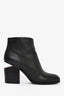 Alexander Wang Black Leather Rose Gold Heeled Ankle Boots Size 38.5