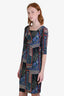 Etro Multicolour Paisley Print Quarter Sleeve Mini Dress Size 42