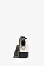 Pre-Loved Chanel™ White/Black Aged Leather Small Gabrielle Crossbody
