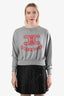Sweat-shirt Celine gris en coton/cachemire à motif graphique, taille S