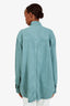 Isabel Marant Etoile Green Denim Oversized Shirt Jacket Size 38