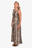 Acne Studios Python Print Maxi Wrap Slip Dress Size 38