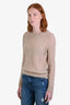 Filippa K Beige Mohair Blend Crewneck Sweater Size L