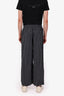 Balenciaga Black/White Striped Poplin Lounge Pants Size 44