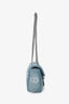 Gucci Blue Denim Crystal Embellished Small GG Marmont Shoulder Bag