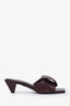 Loewe Burgundy Leather Origami 45 Sandals Size 35