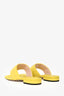 Gucci Yellow Nappa Leather GG Thong Heeled Sandals Size 38