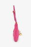 Jacquemus Pink Suede 'Le Bisou Cadenas' Shoulder Bag