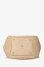 Gucci Light Beige Ostrich Bamboo Buckle Tote Bag
