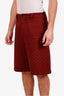 Short Gucci bordeaux à monogramme GG, taille 44 homme