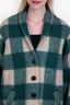 Isabel Marant Etoile Green & Beige Wool Klelayo Check Coat Size 38