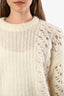 IRO Cream Mohair Merino Chunky Open Knit Sweater Size XS