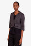 Celine Charcoal Grey Wool Cropped Blazer Size 38