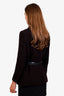 Ba&sh Purple/Black Patterned Single Breasted Blazer With Belt Size 2