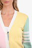 Thom Browne Multicolour Cotton Four Bar Cardigan Size 40