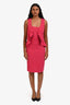 Love Moschino Pink Ruffle Sleeveless Midi Dress Size 6 US